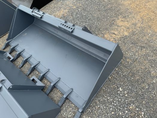 Gray 84" skid loader tooth bucket 