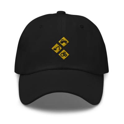 Wengers Dad Cap - Black w/ Diamonds