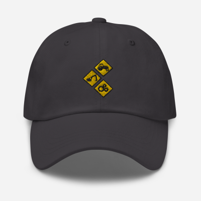 Wengers Dad Cap - Grey w/ Diamonds