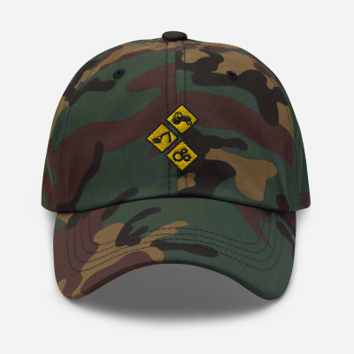 Wengers Dad Cap - Camo w/ Diamonds