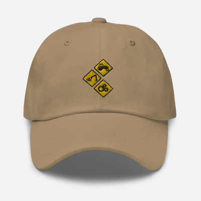 Wengers Dad Cap - Khaki w/ Diamonds